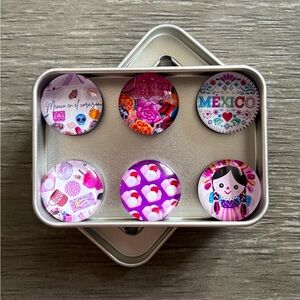 Handmade Colorful Mexican Theme Magnet Set
